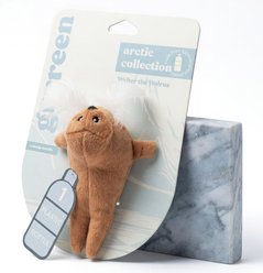 Grrreen Walrus Plush Cat Toy with Catnip, Brown, Small