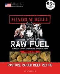 Maximum Bully Raw Fuel Pasture Raised Beef Recipe Freeze-Dried Dog Food, 4-oz slide 1 of 2