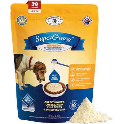 CLEAR CONSCIENCE PET CLEAR CONSCIENCE PET SuperGravy Arfredo Yogurt Cheese Digestive Health Gluten Free Powder Supplement Dog Food Topper, 4.5-oz bag