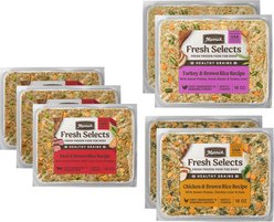 Merrick Fresh Selects Frozen Variety Packs - Beef, Chicken, & Turkey Dog Food, 18-oz pouches, 21 count