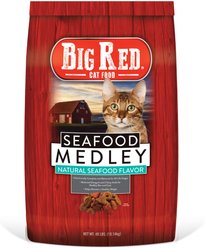 Big Red Seafood & Fish Medley Dry Cat Food, 40-lb bag