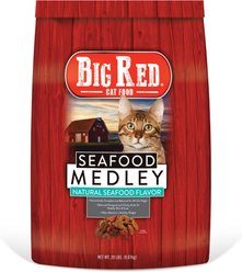 Big Red Seafood & Fish Medley Dry Cat Food, 20-lb bag