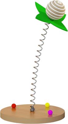 Show full view: NonoPets Interactive Spring Cat Chewing Toy with Sisal Ball slide 2 of 2