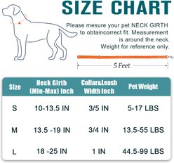 BARKBAY Adventure Nylon with Soft Neoprene Lining & Reflective Trim Dog Collar & Leash Set, Red, Large: 18 to 25-in neck, 1-in wide slide 2 of 9