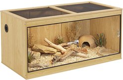 Unipaws Reptile Terrarium, Honey Oak Finish, 36-in, 50-gal