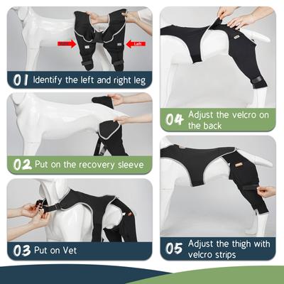Show full view: Supet Dog Rear Double Leg Recovery Sleeve for Dogs, Medium slide 6 of 8