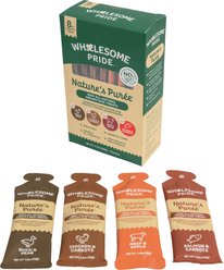 Wholesome Pride Pet Treats Nature’s Purée Creamy 4 Flavor Variety Pack Lickable Dog Treats, 1.4-oz pouch, 8 count
