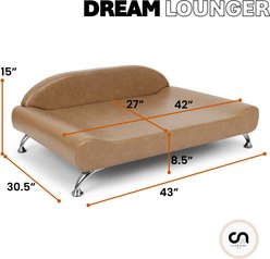 Club Nine Pets Dream Lounger Orthopedic Dog Bed, Cognac, Jumbo slide 2 of 8