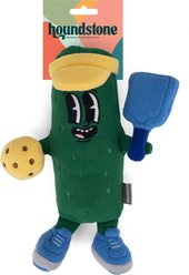 ADC Houndstone & Co. Pickleball Champ Squeaky Dog Plush Toy with Crinkle Paper, Green/Blue/Yellow, Medium