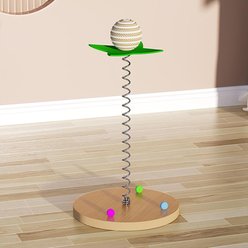 NonoPets Interactive Spring Cat Chewing Toy with Sisal Ball