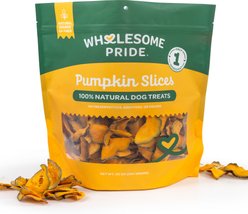 Wholesome Pride Pet Treats Pumpkin Slices Dehydrated Dog Treats, 20-oz bag