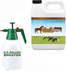 The Nature Company NutriZyme Vitamin & Mineral Liquid Livestock Supplement, 32-fl oz bottle with 1/2-gal pump sprayer