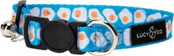 Lucy & Co. Eggcellent Breakaway Cat Collar, Small: 7 to 9.5-in neck, 3/8-in wide
