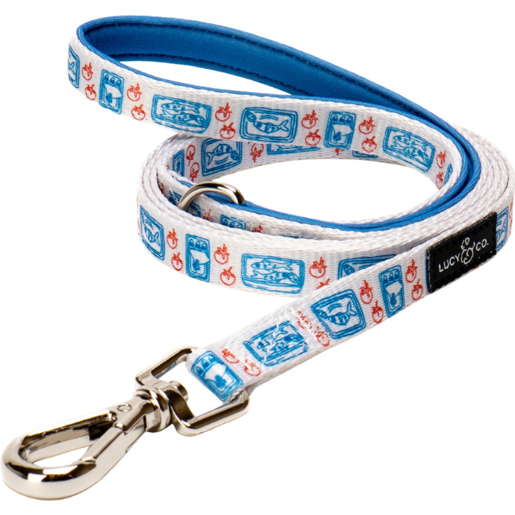 Lucy & Co. Tinned Fish Cat Leash, Small: 5-ft long, 3/8-in wide