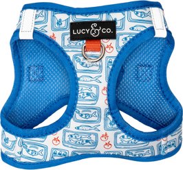 Lucy & Co. Tinned Fish Step-in Cat Harness, Large: 18 to 20.5-in chest