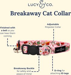 Lucy & Co. Cutie Patootie Breakaway Cat Collar, Small: 7 to 9.5-in neck, 3/8-in wide slide 2 of 4