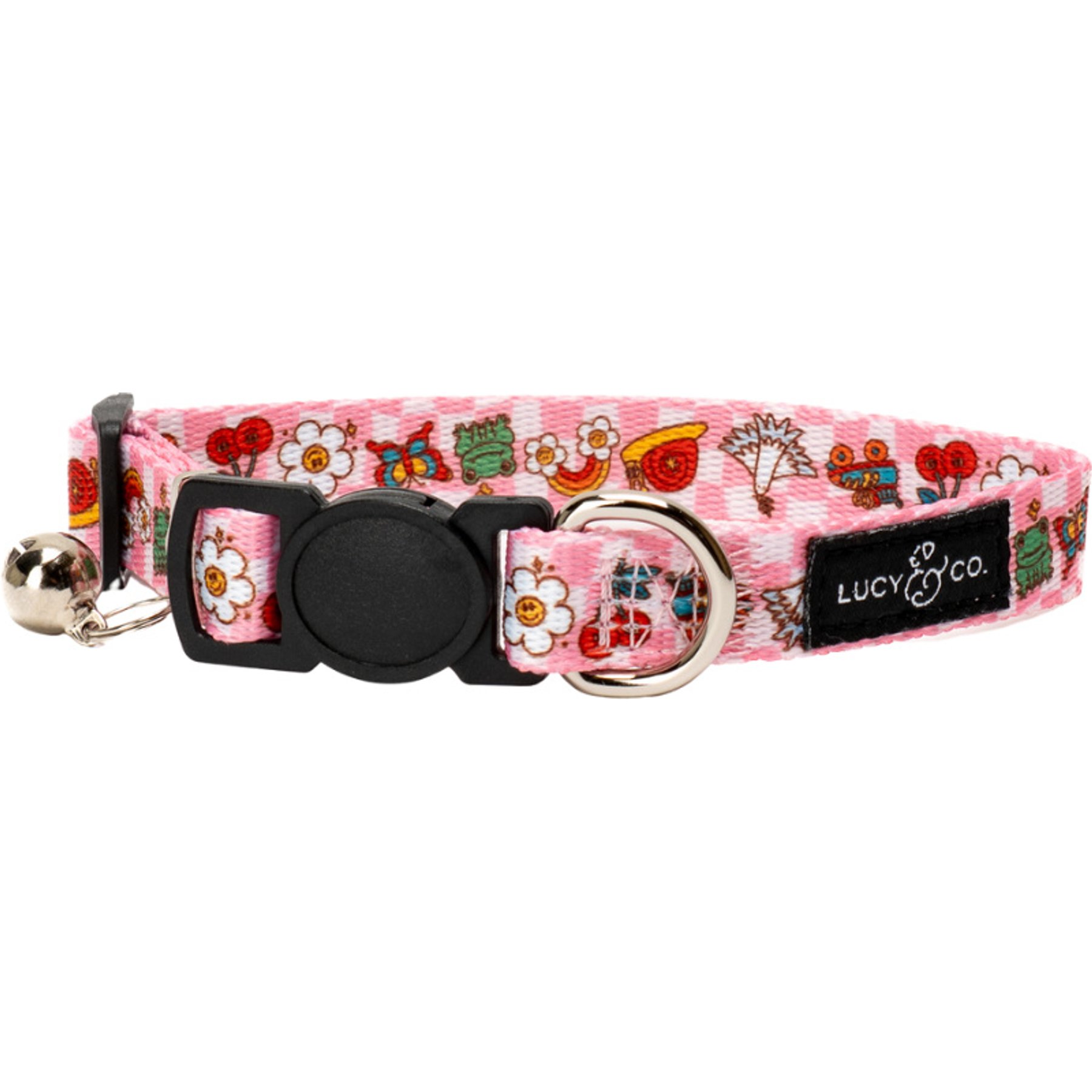 Lucy & Co. Cutie Patootie Breakaway Cat Collar, Large: 8.5 to 12-in neck, 5/8-in wide