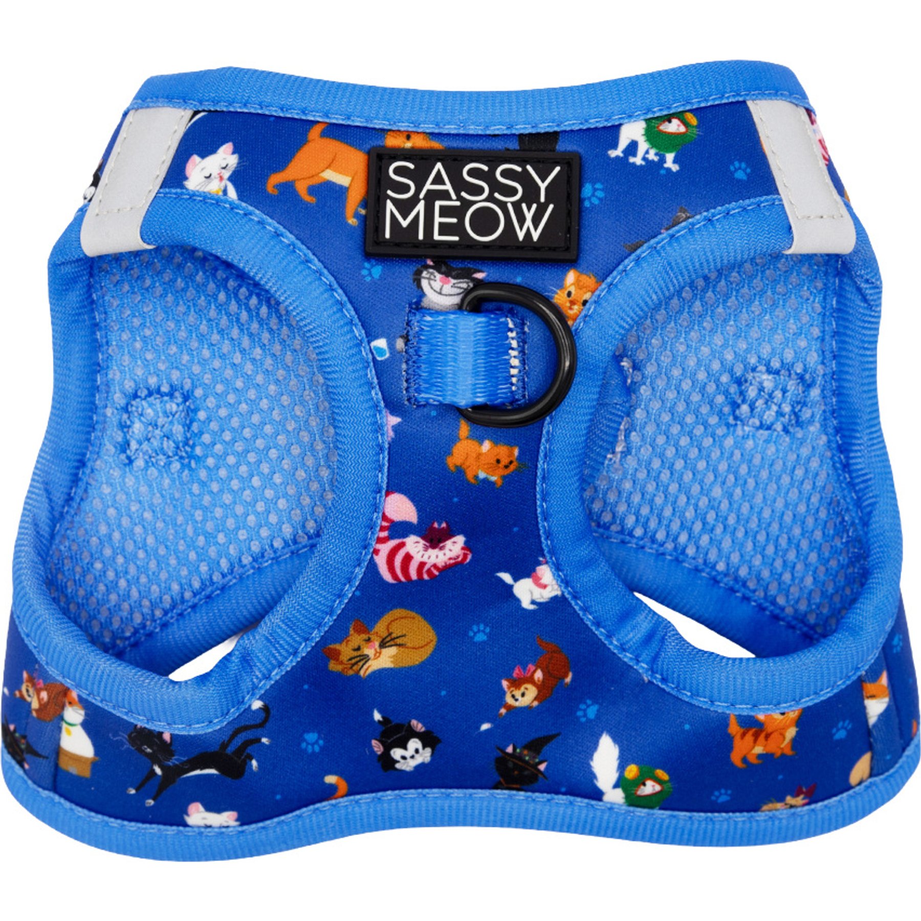 Sassy Woof Disney Cats Reflective Step-In Cat Harness, Large: 18 to 20.5-in chest