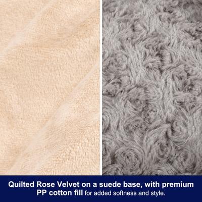 Show full view: Invenho Indoor Round Cozy Calming Cave Covered Dog & Cat Bed with Hooded Blanket & Removable Cover, Beige, Small: 23 x 23 x 6-in slide 2 of 9