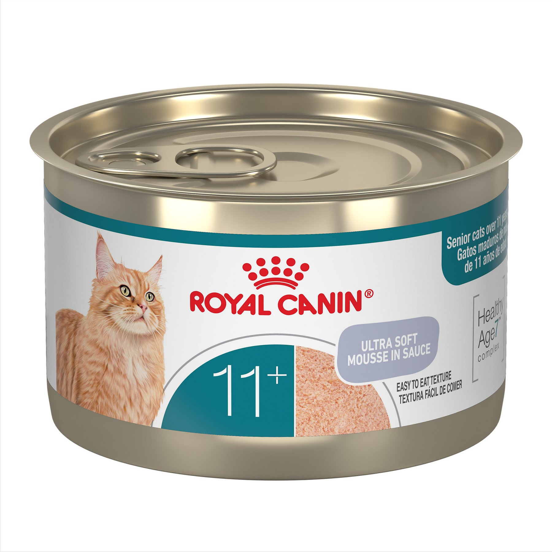 Royal Canin Feline Health Nutrition Aging 11+ Ultra Soft Mousse in Sauce Senior Wet Cat Food, 5.1-oz can, case of 24