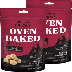 American Journey Apples & Cinnamon Flavor Grain-Free Oven Baked Crunchy Biscuit Dog Treats, 32-oz bundle