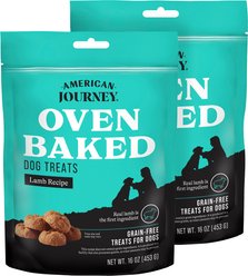 American Journey Lamb Recipe Grain-Free Oven Baked Crunchy Biscuit Dog Treats, 32-oz bundle