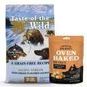 Taste of the Wild Pacific Stream Grain-Free Dry Food + American Journey Peanut Butter Recipe Grain-Free Oven Baked Crunchy Biscuit Dog Treats