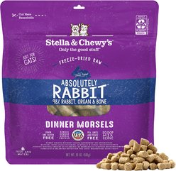 Stella & Chewy's Absolutely Rabbit Dinner Morsels Freeze-Dried Raw Cat Food, 18-oz bag