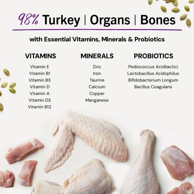 Show full view: Stella & Chewy's Tummy Ticklin' Turkey Dinner Morsels Freeze-Dried Raw Cat Food, 3.5-oz bag slide 8 of 13