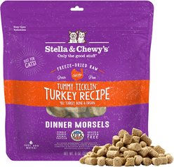 Stella & Chewy's Tummy Ticklin' Turkey Dinner Morsels Freeze-Dried Raw Cat Food, 8-oz bag