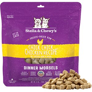 Stella & Chewy's Chick Chick Chicken Dinner Morsels Freeze-Dried Raw Cat Food, 8-oz bag