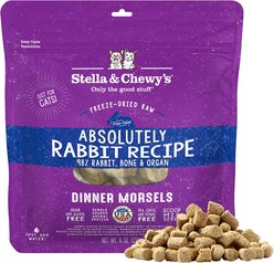 Stella & Chewy's Absolutely Rabbit Dinner Morsels Freeze-Dried Raw Cat Food, 8-oz bag