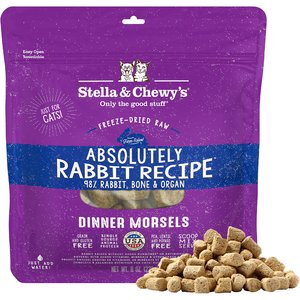 Stella & Chewy's Absolutely Rabbit Dinner Morsels Freeze-Dried Raw Cat Food, 8-oz bag