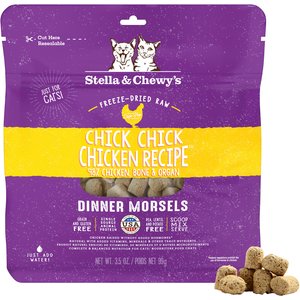 Stella & Chewy's Chick Chick Chicken Dinner Morsels Freeze-Dried Raw Cat Food, 3.5-oz bag
