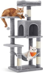 FEANDREA Plush Cat Tree & Condo, 44.1-in, Light Gray