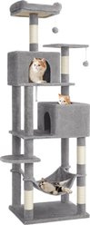 FEANDREA Plush Cat Tree & Condo, 75-in, Light Gray
