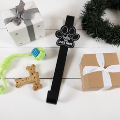 Pavilion Spoiled Dog Metal Wreath Hanger, Black slide 2 of 3