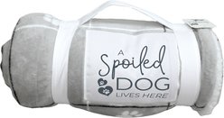Pavilion Spoiled Dog Sherpa & Royal Plush Blanket, Grey/White, 50 x 60-in slide 2 of 3