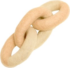 Awoo Link Felt Dog Tug Toy, Oat, Large