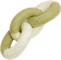 Awoo Link Felt Dog Tug Toy, Lime, Large