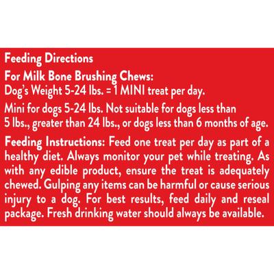 Show full view: Milk-Bone Brushing Chews Mini Original Chicken Flavor Daily Dental Dog Treats, 90 count (5 x 18 count bags) slide 8 of 12