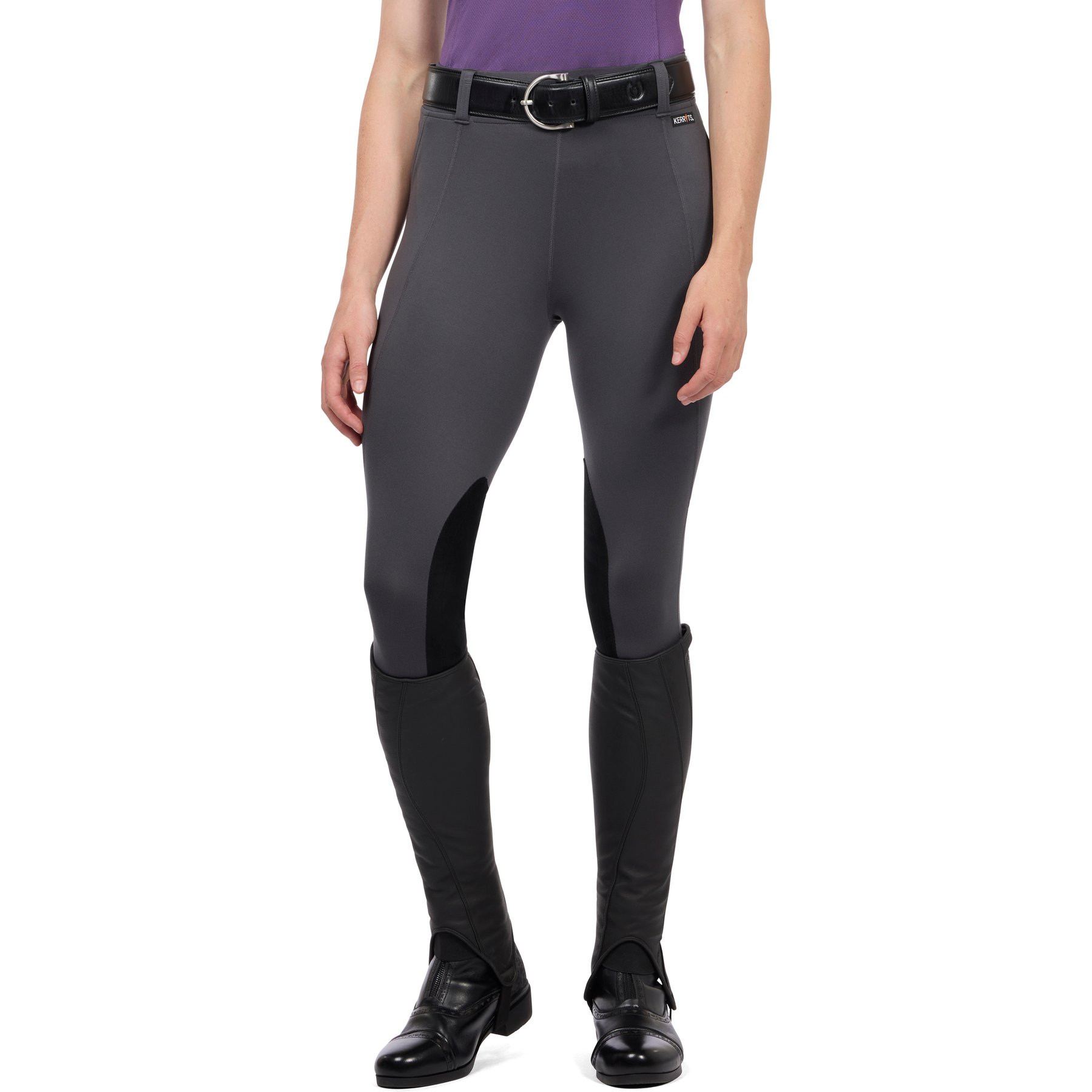Kerrits Performance Knee Patch Pocket Horse Riding Tight, Carbon, Small