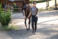 Kerrits Equibreeze Ice Fil Short Sleeve Riding Shirt, Soft White Posh Paisley, X-Large slide 2 of 9