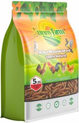 SunnyFarm 100% Natural Dried Mealworms Crumble Chicken Feed, 5-lb bag slide 1 of 9