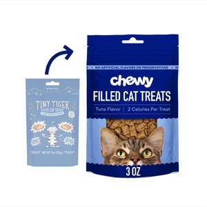 Chewy Made Tuna Flavor Filled Crunchy Cat Treats (FORMERLY TINY TIGER), 3-oz bag