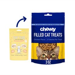 Chewy Made Chicken Flavor Filled Crunchy Cat Treats (FORMERLY TINY TIGER), 3-oz bag