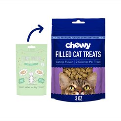 Chewy Made Catnip Flavor Filled Crunchy Cat Treats (FORMERLY TINY TIGER), 3-oz bag