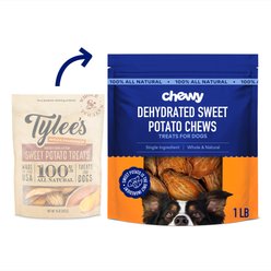 Chewy Made Sweet Potato Chew Dehydrated Dog Treats (FORMERLY TYLEE'S), 16-oz bag