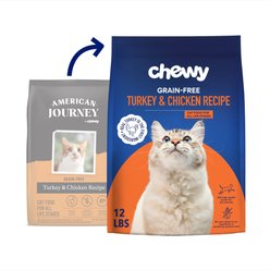 Chewy Made Turkey & Chicken Recipe Grain-Free Dry Cat Food (FORMERLY AMERICAN JOURNEY), 12-lb bag