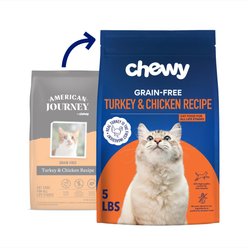 Chewy Made Turkey & Chicken Recipe Grain-Free Dry Cat Food (FORMERLY AMERICAN JOURNEY), 5-lb bag